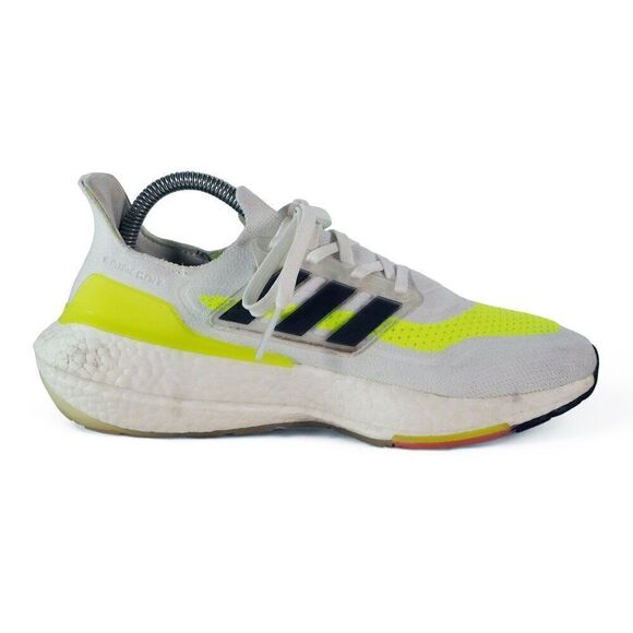 Adidas UltraBoost 21 'White Solar Yellow' Running Shoes FY0401 Women's 8 - Picture 7 of 12